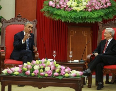 Tổng bí thư Nguyễn Phú Trọng tiếp Tổng thống Obama