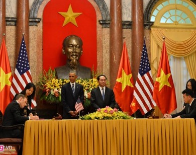 Chủ tịch nước Trần Đại Quang hội đàm với Tổng thống Obama