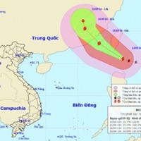 Siêu bão Meranti di chuyển nhanh vào biển Đông