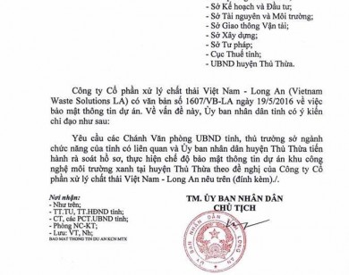 Bảo mật thông tin cho “vua rác” David Dương: Chủ tịch UBND tỉnh Long An làm trái luật