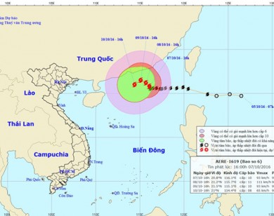 Bão số 6 tiếp tục mạnh lên, lại đổi hướng lắt léo khó lường