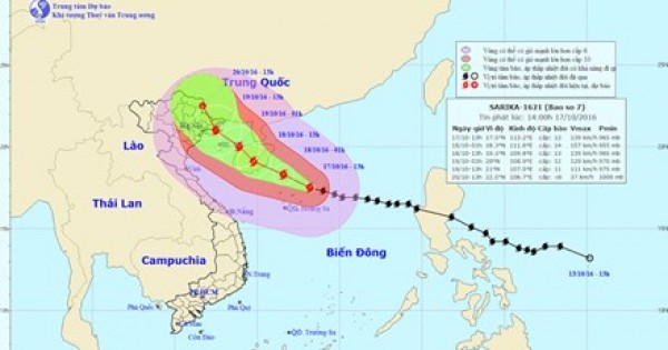 Bão chồng bão: Bão Sarika chưa vào, siêu bão Haima đã xuất hiện