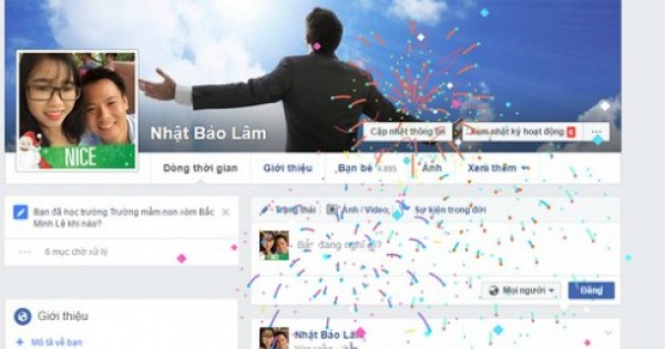 Facebook ra tính năng bắn pháo hoa mừng năm mới