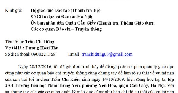 Vụ học sinh tiểu học gãy chân: Thêm tình tiết cho thấy Hiệu trưởng dối trá