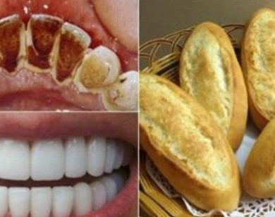 Dùng 1 chiếc bánh mỳ cao răng bao nhiêu cũng bong sạch