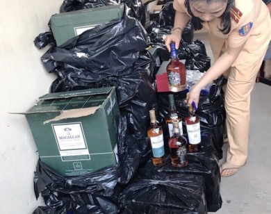 Thanh Hóa: Thu giữ 531 chai rượu ngoại không giấy tờ hợp lệ