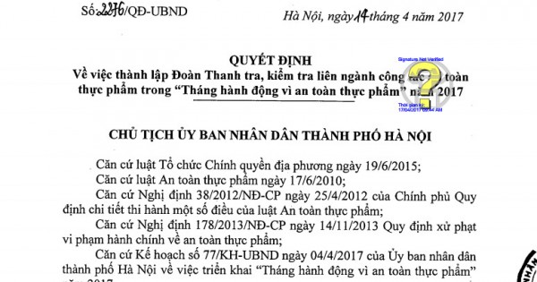 Hà Nội lập 6 đoàn thanh tra trong tháng hành động vì an toàn thực phẩm 2017