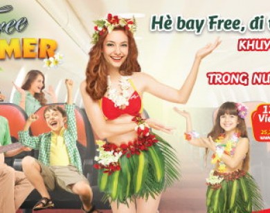 'Hè bay Free, đi thỏa thích' với 1 triệu vé máy bay 0 đồng từ Vietjet