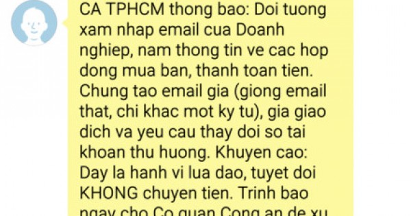 Cảnh báo chiêu thức lừa tiền bằng email giả, nhá máy lúc nửa đêm