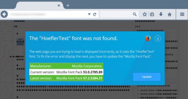 Cảnh báo chiêu lừa đảo 'yêu cầu cài font chữ' trên trình duyệt Firefox
