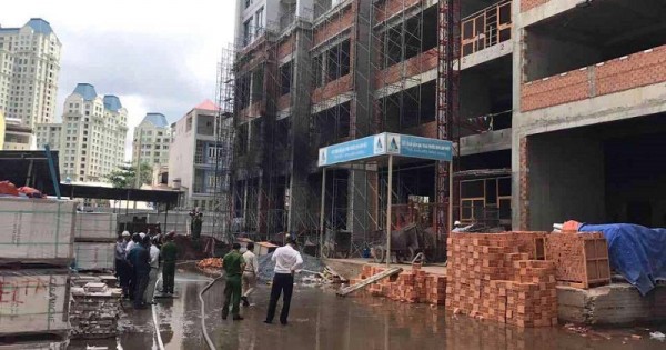 TP. Hồ Chí Minh: Cháy tòa nhà đang xây Landmark Plus
