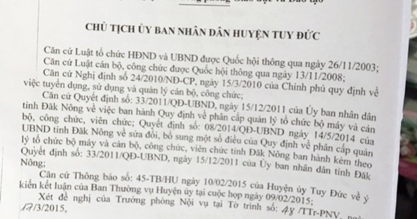 Tốt nghiệp đại học, 6 năm sau thành trưởng phòng giáo dục