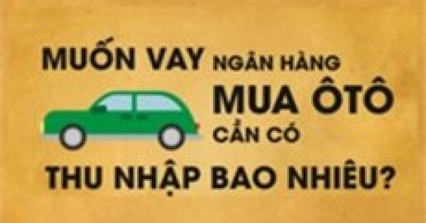 Muốn vay mua ôtô trả góp phải có thu nhập bao nhiêu?