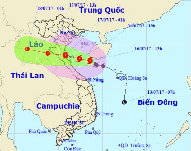 Cập nhật: Bão số 2 cách bờ biển Thanh Hóa - Hà Tĩnh khoảng 290km