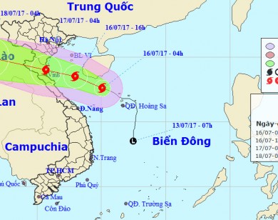 Bão số 2 hướng vào Thanh Hóa đến Hà Tĩnh, gây mưa rất lớn Bắc Bộ