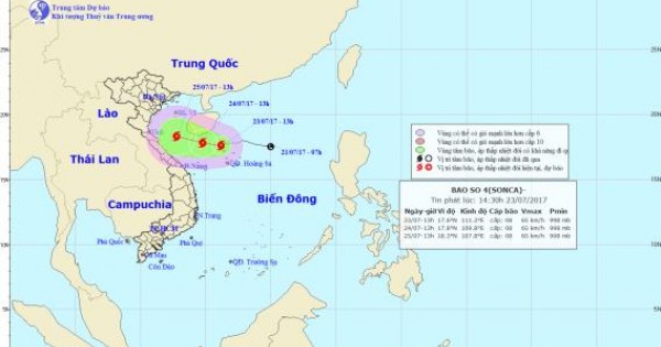 Bão số 4: Sức gió mạnh nhất vùng gần tâm bão 60-75km/giờ
