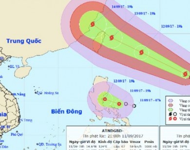 Thời tiết 12/9: Siêu bão cùng áp thấp hoạt động sát biển Đông