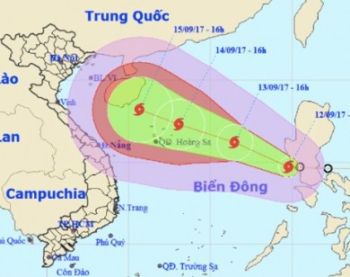 Bão số 10 giật cấp 11 thẳng tiến vào nước ta