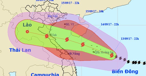 Bão số 10 có thể giật cấp 16, trước khi đổ bộ vào nước ta