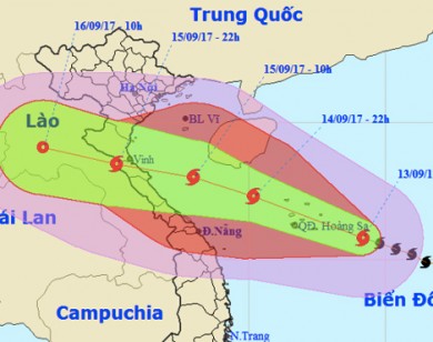 Bão số 10 có thể giật cấp 16, trước khi đổ bộ vào nước ta