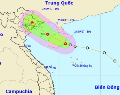 Dự báo thời tiết 25/9: Áp thấp nhiệt đới hướng vào đất liền miền Bắc, nhiều nơi mưa lớn