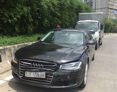 Va chạm liên hoàn ở hầm vượt sông Sài Gòn, Audi 5 tỷ hư hỏng