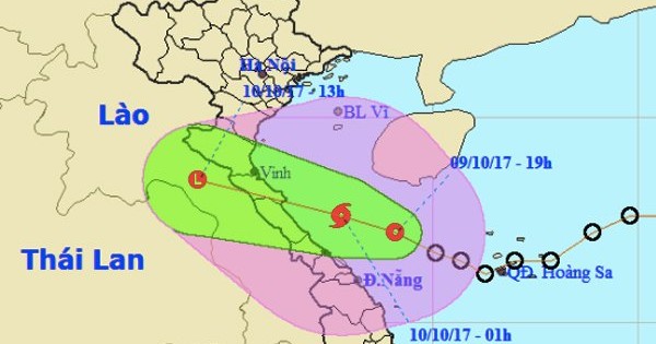 Thời tiết 10/10: Áp thấp giật cấp 9 đổ bộ Hà Tĩnh – Quảng Bình