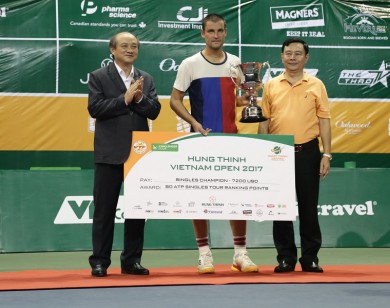 Giả quần vợt “Hưng Thịnh Việt Nam Open 2017”: Mikhain Youzny vô địch đơn Nam 