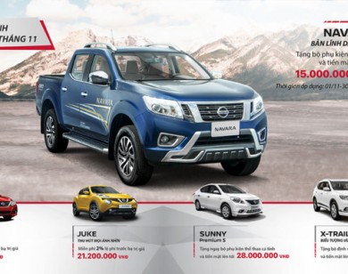 Nissan và Toyota tiếp tục thực hiện các chương trình khuyến mãi trong tháng 11