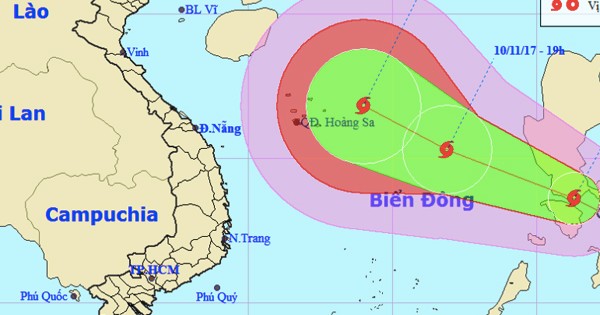 Dự báo thời tiết 10/11: Bão số 13 đang tiến vào biển Đông