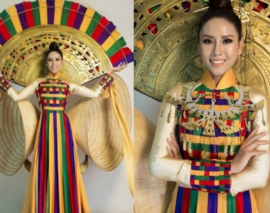 Nguyễn Thị Loan mang quốc phục có trống đồng, nón lá đến Miss Universe 2017