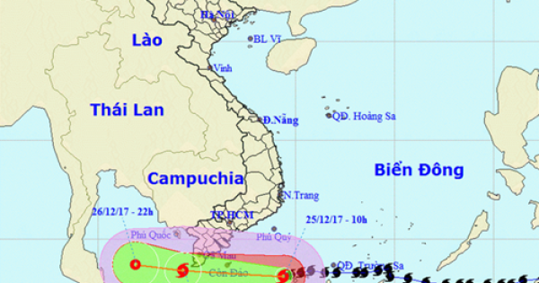 Bão số 16 suy yếu, khả năng không vào đất liền