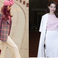 Phối đồ với áo dạ dài chuẩn như Hồ Ngọc Hà