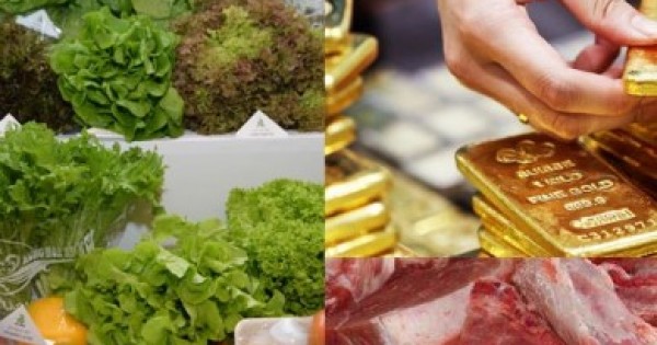 Tiêu dùng trong tuần: Giá vàng giảm mạnh, các loại thực phẩm bắt đầu tăng giá mạnh