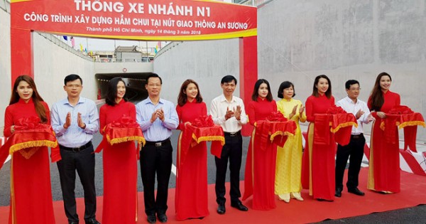 Thông xe hầm chui nút giao thông 3 tầng An Sương TP Hồ Chí Minh