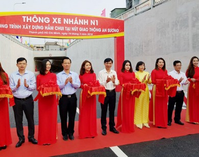 Thông xe hầm chui nút giao thông 3 tầng An Sương TP Hồ Chí Minh