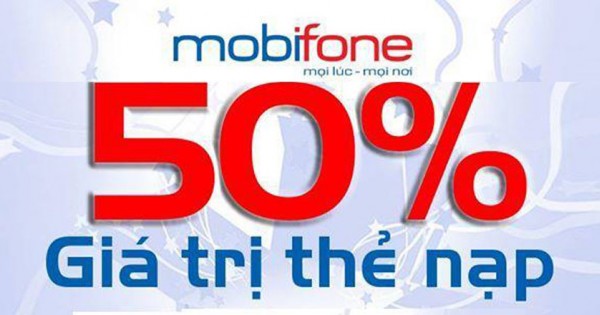 Khuyến mãi 50% cho khách thuê bao trả sau của MobiFone