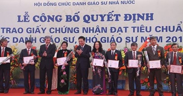 Danh sách ứng viên đạt tiêu chuẩn giáo sư, phó giáo sư sau rà soát