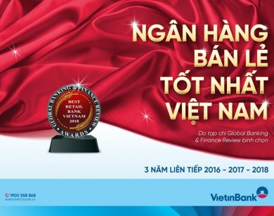 VietinBank giành giải thưởng 'Ngân hàng bán lẻ tốt nhất Việt Nam 2018'