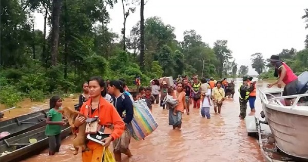 Thái Lan viên trợ cho nạn nhân vụ vỡ thủy điện ở Lào 5 triệu bath