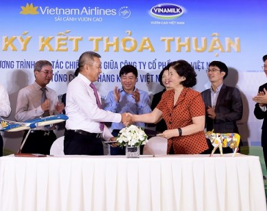 Vietnam Airlines và Vinamilk hợp tác chiến lược cùng phát triển thương hiệu vươn tầm quốc tế