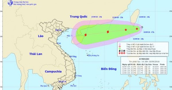 Công điện khẩn ứng phó với áp thấp nhiệt đới gần biển Đông