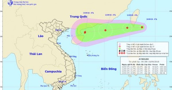 Xuất hiện áp thấp nhiệt gần Biển Đông, khả năng mạnh thành bão số 5