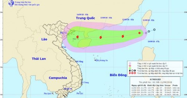 Dự báo thời tiết 11/9: Bão số 5 giật cấp 11, liên tục tăng tốc