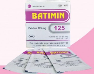 Đình chỉ lưu hành Bột pha hỗn dịch uống Batimin 125 vì kém chất lượng