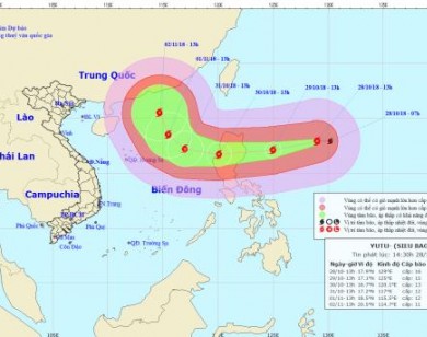 Siêu bão Yutu giật trên cấp 17 tiến nhanh về Biển Đông