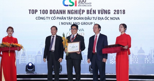 Novaland xếp thứ 11 Top 100 doanh nghiệp bền vững năm 2018