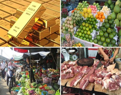 Tiêu dùng trong tuần: Giá vàng, trái cây, rau củ tăng mạnh, trong khi giá thịt lợn giảm