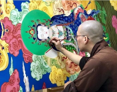 Tuần lễ “Triển lãm tranh Thiền - Phật giáo” tại TP Hồ Chí Minh: Đam mê cùng “ngọn gió thiền”