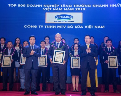 Công ty Bò sữa thuộc Vinamilk lọt top tăng trưởng nhanh nhất Việt Nam